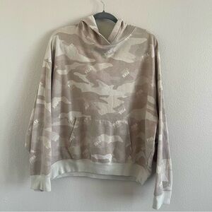 PINK Victoria's Secret Taupe Camo Hooded Sweatshirt